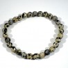 Bracelet en Jaspe dalmatien perles facettées 6mm