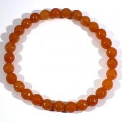Bracelet en Aventurine orange perles facettées 6mm