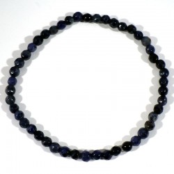 Bracelet en Dumortiérite perles facettées 4mm
