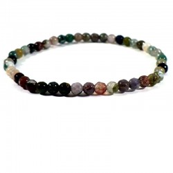 Bracelet en Agate multicolore perles facettées 4mm