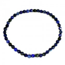 Bracelet en Lapis Lazuli perles facettées 4mm