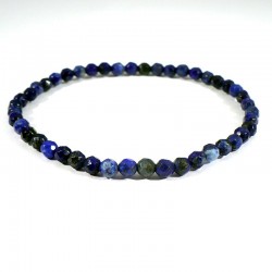 Bracelet en Lapis Lazuli perles facettées 4mm