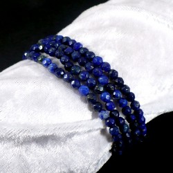 Bracelet en Lapis Lazuli perles facettées 4mm