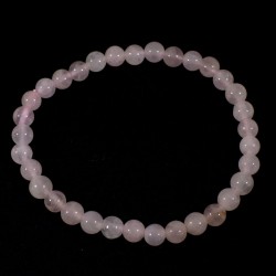 Bracelet en quartz rose perles rondes 6mm