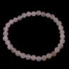 Bracelet en quartz rose perles rondes 6mm