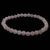 Bracelet en quartz rose perles rondes 6mm