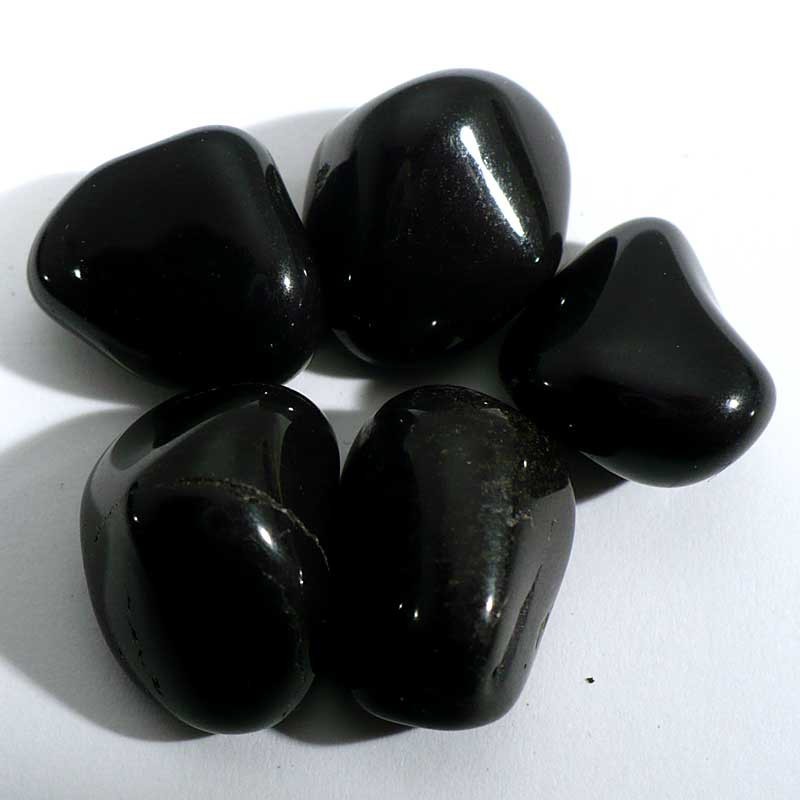 Onyx noir du Brésil - pierres roulées pour la lithothérapie