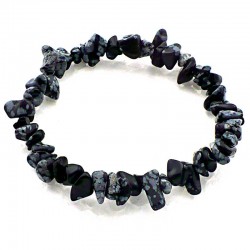 Bracelet baroque Obsidienne neige