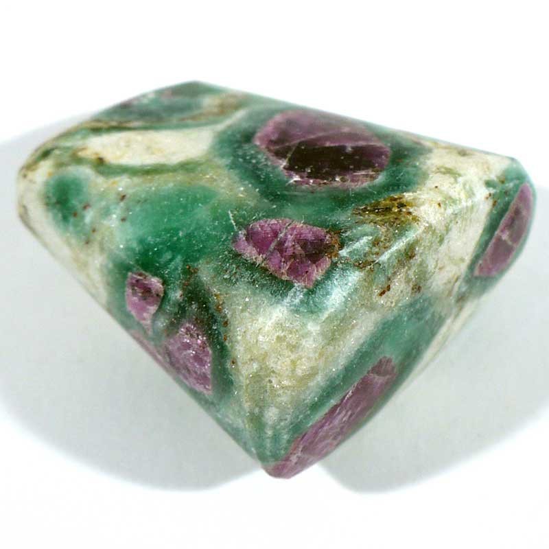 Rubis dans Fuchsite d'Inde - pierres roulées Rubis dans Fuchsite d'Inde - pierres roulées
