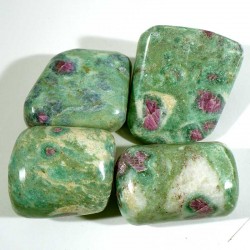 Rubis dans fuchsite d'Inde - pierres roulées