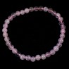 Bracelet enfant en Quartz rose perles rondes 4mm