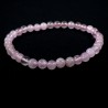 Bracelet enfant en Quartz rose perles rondes 4mm