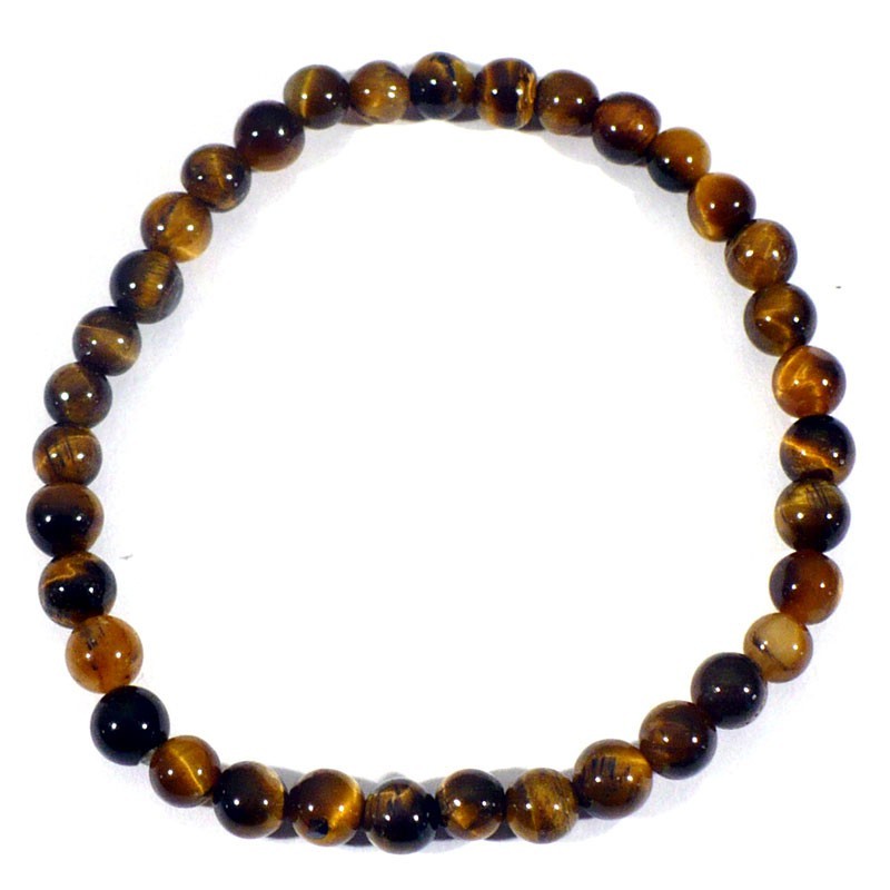 Bracelet enfant en Oeil de tigre perles rondes 4mm