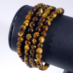 Bracelet enfant en Oeil de tigre perles rondes 4mm
