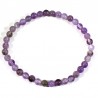 Bracelet enfant en Améthyste perles rondes 4mm