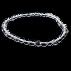Bracelet enfant en cristal de roche perles rondes 4mm