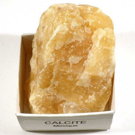 Calcite orange du Mexique - boite de collection 4cm