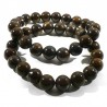 Bracelet en bronzite perles rondes 10mm