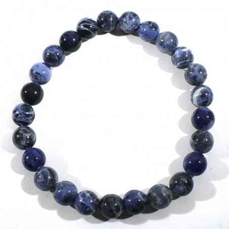 Bracelet en sodalite perles rondes 8mm