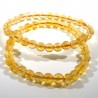 Bracelet en citrine perles rondes 6mm