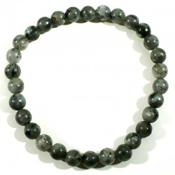 Bracelet en larvikite (labradorite) perles rondes 6mm