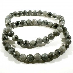 Bracelet en larvikite (labradorite) perles rondes 6mm