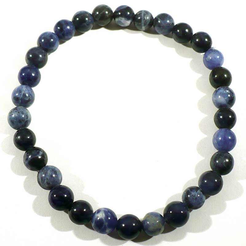 Bracelet en sodalite perles rondes 6mm