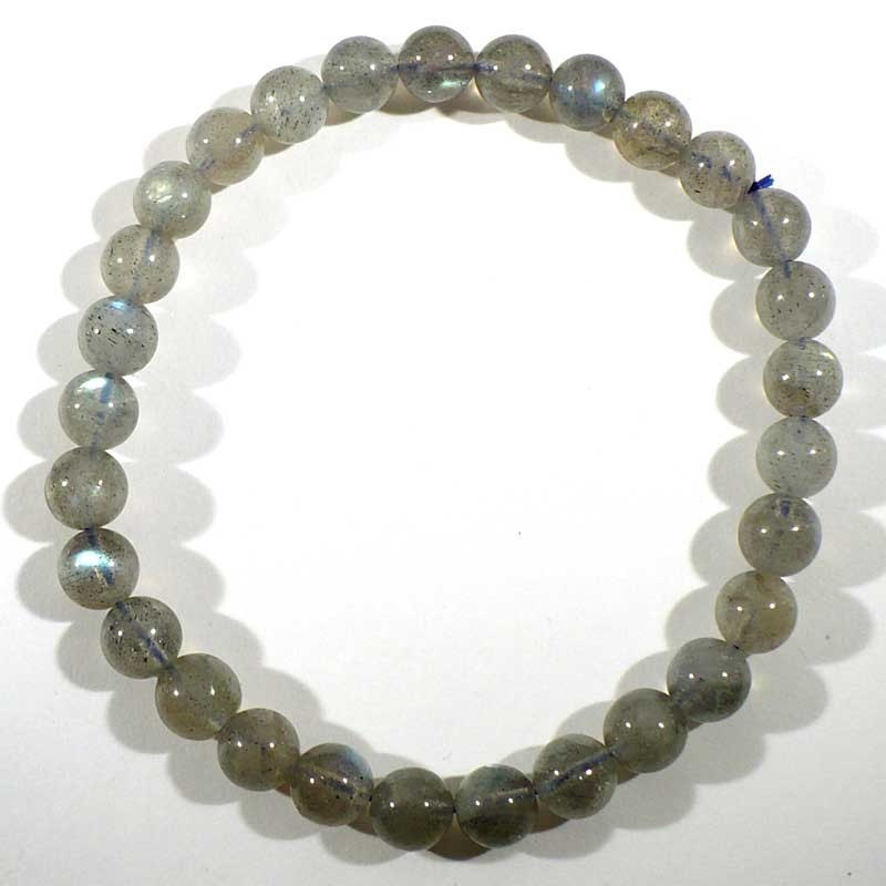 Bracelet en labradorite perles rondes 6mm