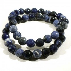 Bracelet en sodalite perles facettées 8mm