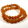 Bracelet en aventurine orange perles facettées 8mm