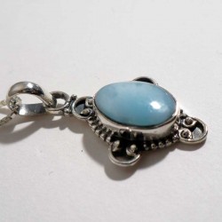 pendentif en Larimar et Argent
