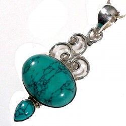 Pendentif en Turquoise et Argent