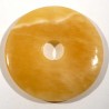 Pendentif donuts en calcite orange 5cm