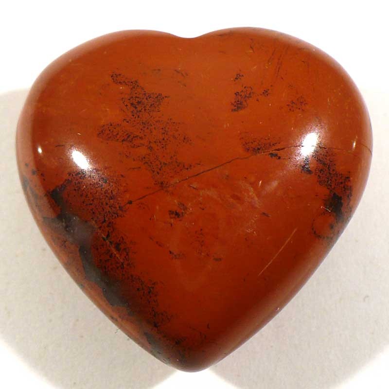 Pendentif coeur en jaspe rouge 3cm