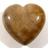 Pendentif coeur en bois fossile 3cm