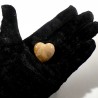 Pendentif coeur en bois fossile 3cm