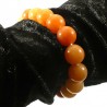 Bracelet en aventurine orange perles rondes 12mm