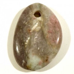 Pendentif galet plat en lépidolite 4cm