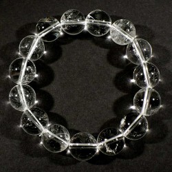Bracelet en cristal de roche perles rondes 12mm