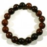 Bracelet en Obsidienne acajou perles rondes 12mm