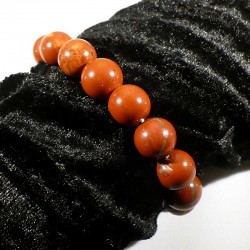 Bracelet en Jaspe rouge perles rondes 12mm