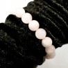 Bracelet en quartz rose perles rondes 12mm