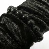 Bracelet en Tourmaline noire perles rondes 12mm
