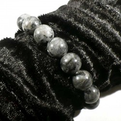 Bracelet en larvikite (labradorite) perles rondes 12mm