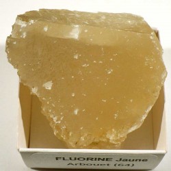 Fluorine jaune du Maroc - boite de collection 4cm