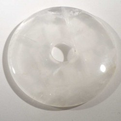Pendentif donuts en cristal de roche 5cm