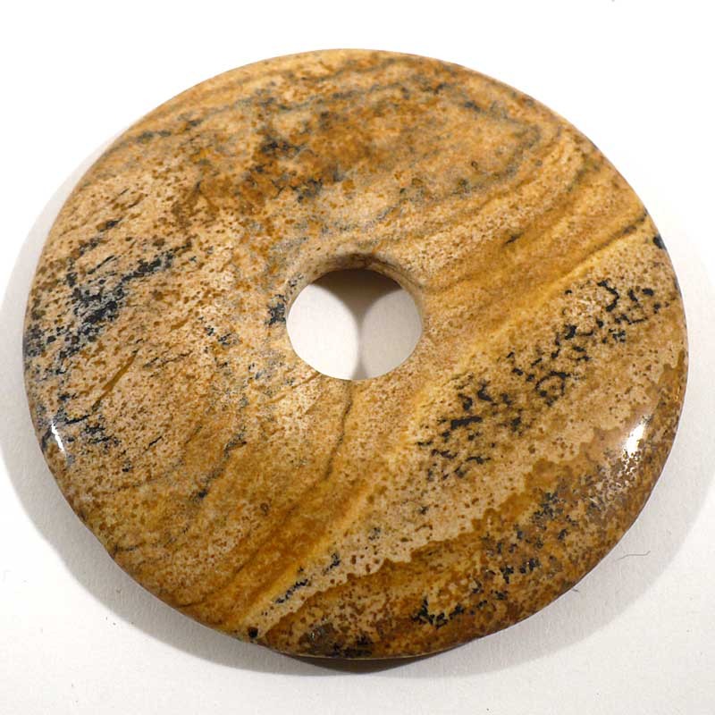 Pendentif donuts en jaspe paysage 5cm