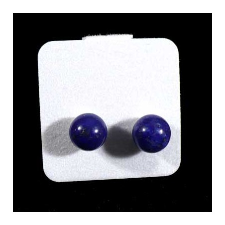 puces d'oreilles en lapis-lazuli tige argent