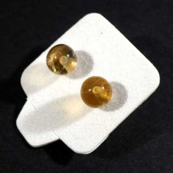 puces d'oreilles en citrine...