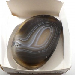 Agate naturelle du Botswana - boite de collection 4cm